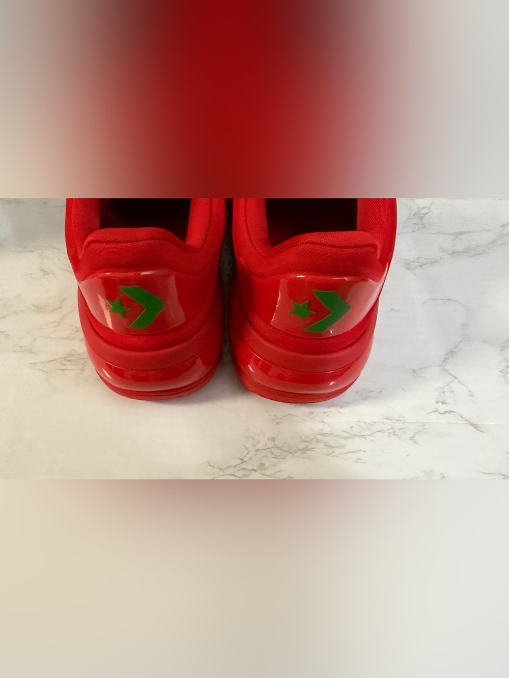 Men’s Red Zip-Front Performance Sneakers - Picture 4 of 8